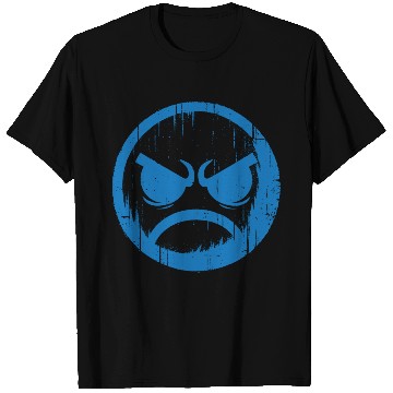 Discover Cool Blue Angry Face T Shirts