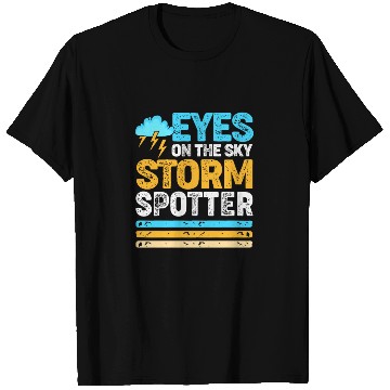 Discover Retro Meteorologist Eyes On The Sky Strom Spotter T Shirts