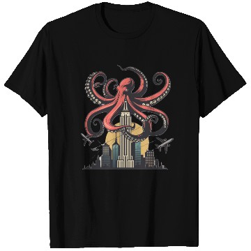 Discover Big Octopus on Building T Shirts