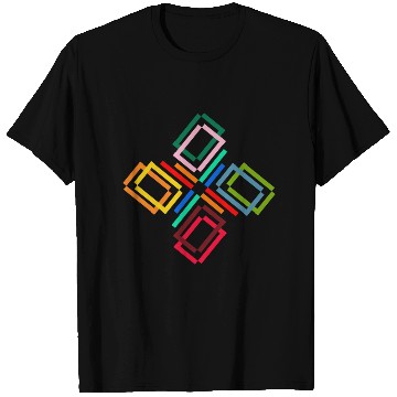 Discover Abstract image with colorful squares T Shirts