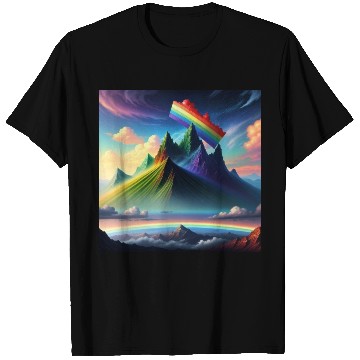 Discover Rainbow mountain T Shirts