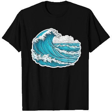 Discover Serene Blue Ocean Waves T Shirts