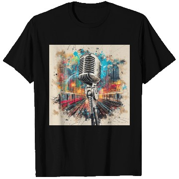 Discover NYC Microphone AT Subway T Shirts