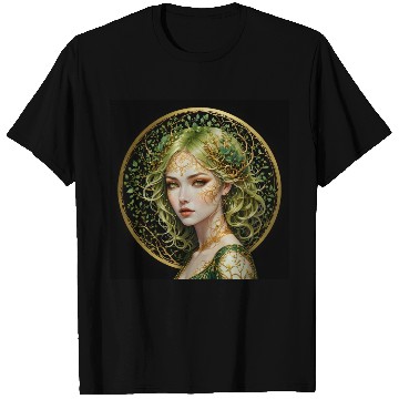Discover Green-haired forest woman T Shirts