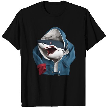 Discover A cool enormous stylish predatory shark design T Shirts