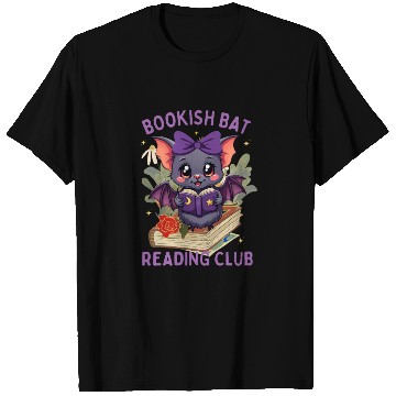Discover Bookish Bat Reading Club -Back to school Halloween T Shirts
