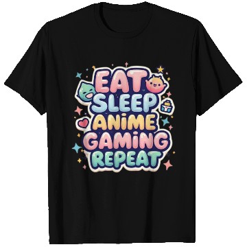 Discover Eat, Sleep, Anime, Game, Repeat: Gamer’s Life T Shirts
