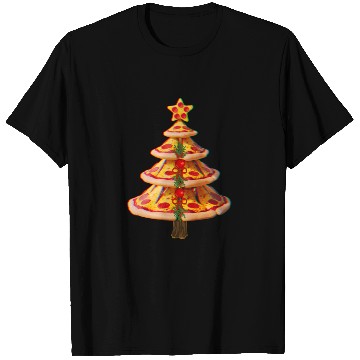 Discover Pepperoni Pizza Christmas tree T Shirts