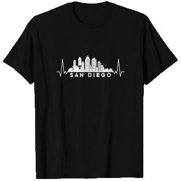 Discover Heartbeat Skyline USA San-Diego T Shirts