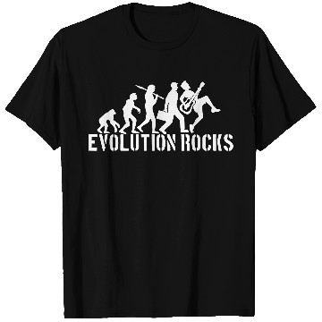 Discover Evolution Rocks Guitar Guitarist Music Fun Bassist T Shirts
