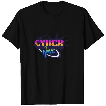 Discover Cyber Wave - Neon Streetwear for Y2K fans T Shirts