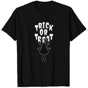 Discover Black Cat Trick or Treat T Shirts