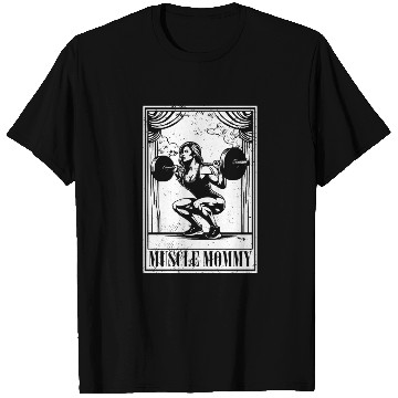 Discover Tarot Cards Muscle Mommy Squatting Barbell T Shirts