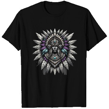 Discover Aztec Warrior Mask with Tribal Art and Ancient T Shirts