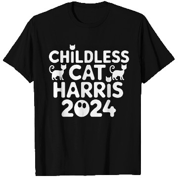 Discover Childless Cat lady Kamala Harris T Shirts