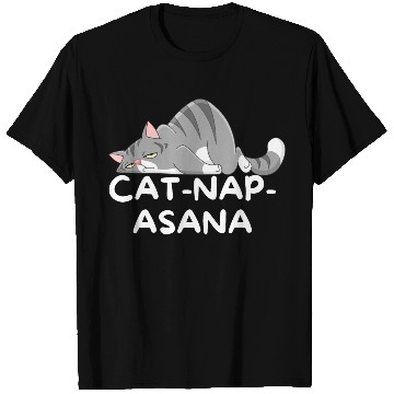 Discover Funny Cat-Nap-Asana sleeping yoga T Shirts
