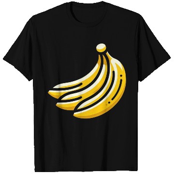 Discover Banana minimalist bananas design food art 3 T Shirts
