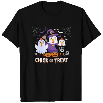 Discover Chick or Treat Halloween Fun with Ghost, Witch, T Shirts