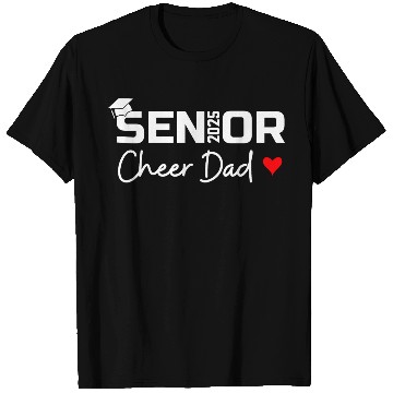 Discover Proud Cheer Dad Of A Class Of 2025 Senior Graduate T Shirts