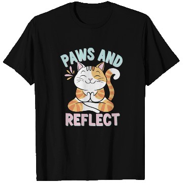 Discover Paws And Reflect Cat Yoga Mediation Relaxing T Shirts