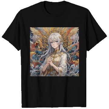 Discover Celestial Serenity: Divine Anime Portrait T Shirts