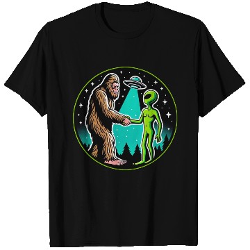 Discover Bigfoot Alien Alliance - Funny Scifi Cryptid T Shirts