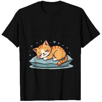 Discover Cute Cat Nap Lover Funny Sleepy Naptime Humor T Shirts