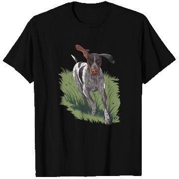 Discover German Shorthaired Pointer Running In Field T Shirts