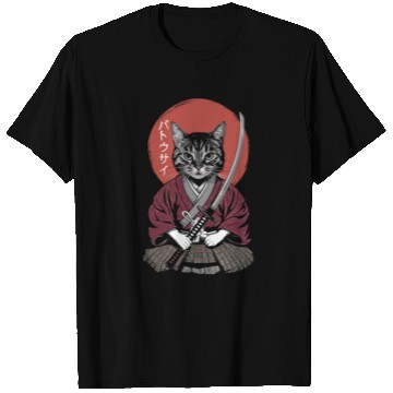 Discover Neko Battousai Samurai Cat Classic T Shirts