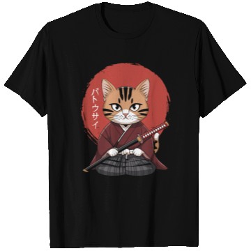 Discover Neko Battousai Samurai Cat Classic T Shirts