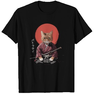 Discover Neko Battousai Samurai Cat Classic T Shirts
