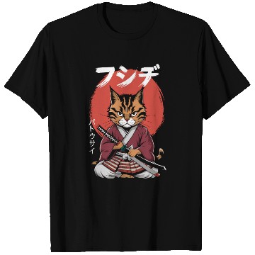 Discover Neko Battousai Samurai Cat Classic T Shirts