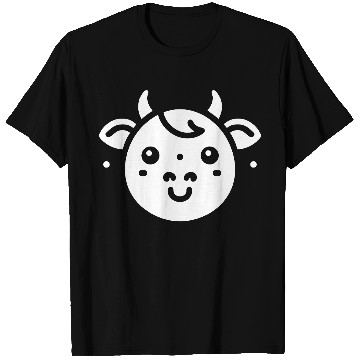 Discover Cow face cute cows vector farm animal art path8 T Shirts