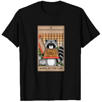 Discover Wheel of Fortune Raccoons Tarot Card T Shirts