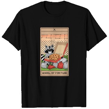 Discover Wheel of Fortune Raccoons Tarot Card T Shirts