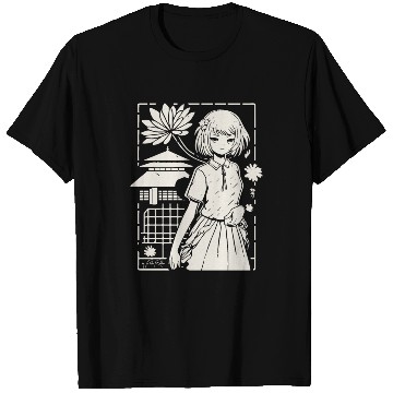 Discover Japan: Sakura Girl Cartoon T Shirts