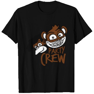Discover Monkey Chimpanzee Party Animals Crew Team Friends T Shirts