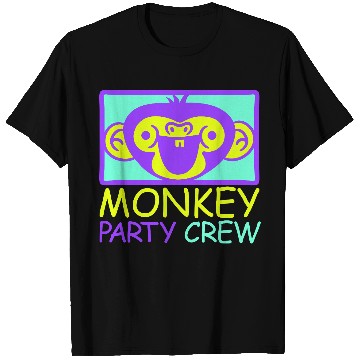 Discover Monkey Chimpanzee Party Animals Crew Team Friends T Shirts