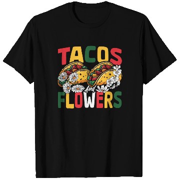 Discover Nachos Mexico Mexican Dish Tacos and Flowers T Shirts