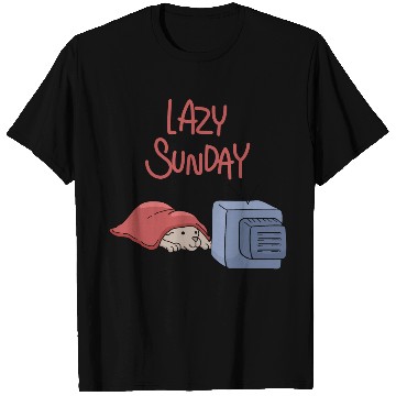 Discover Lazy Sunday Funny Quote Print T Shirts