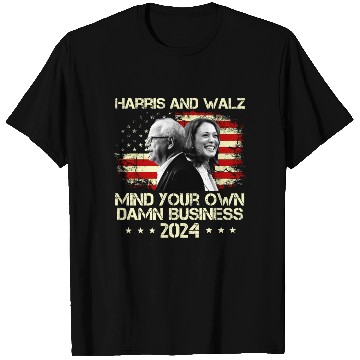 Discover Waltz 2024 Us Flag Mind Your Own Damn Business T Shirts