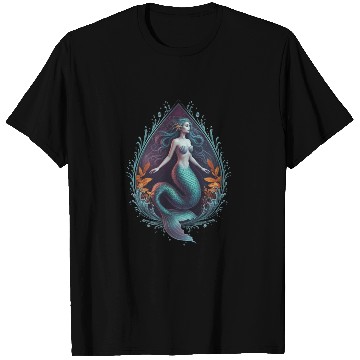 Discover Mermaid's Ocean Drop: Ethereal Waters T Shirts