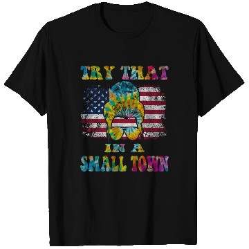 Discover Try That In a Small Town US Flag Girl T Shirts
