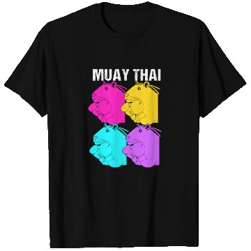 Discover MMA Kickboxing Retro 80s Capybara Doing Muay Thai T Shirts