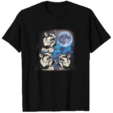 Discover Three Possum Moon Cursed Meme 3 Howling Possum T Shirts
