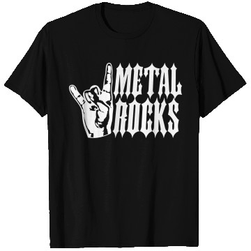 Discover Heavy metal rocks hard rock music fun hand gesture T Shirts