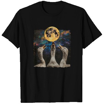 Discover Ducks Farm Animal Farmer Howling Moon T Shirts