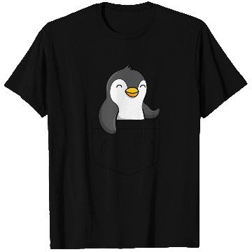 Discover The Penguin in the pocket, funny penguin , penguin T Shirts