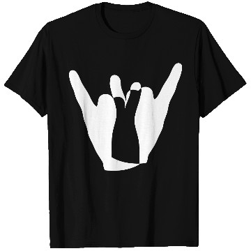 Discover Two heavy metal hard rock horn finger hand gesture T Shirts
