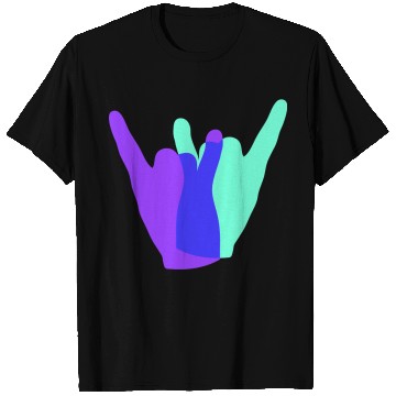 Discover Two heavy metal hard rock horn finger hand gesture T Shirts